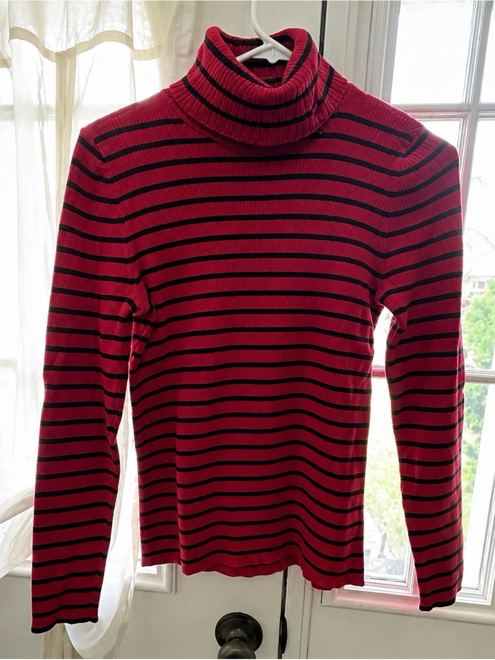 Ralph Lauren Striped Turtleneck Sweater ~ Large
